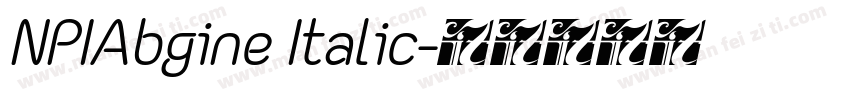 NPIAbgine Italic字体转换